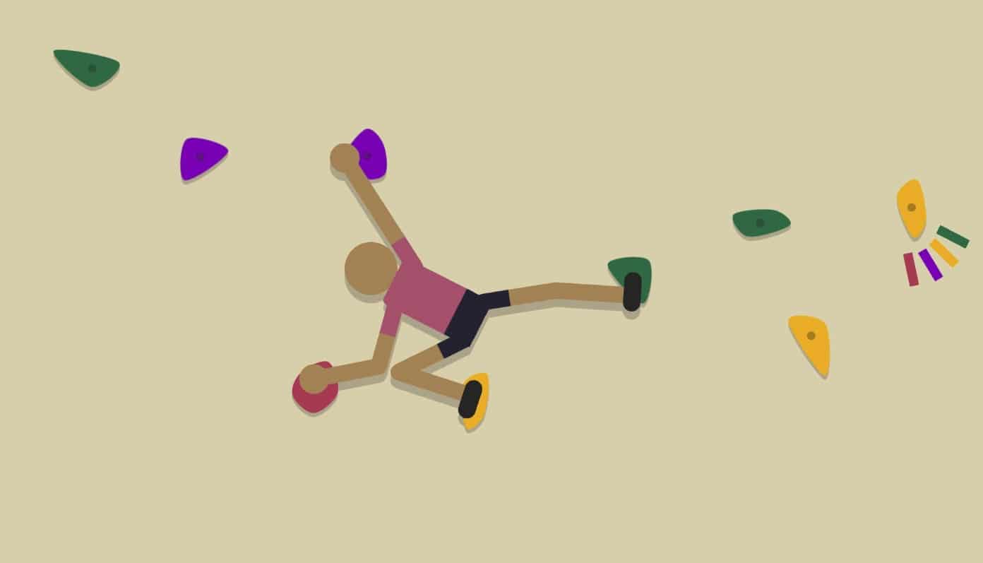 You need to play Klifur, the wacky rock climbing game