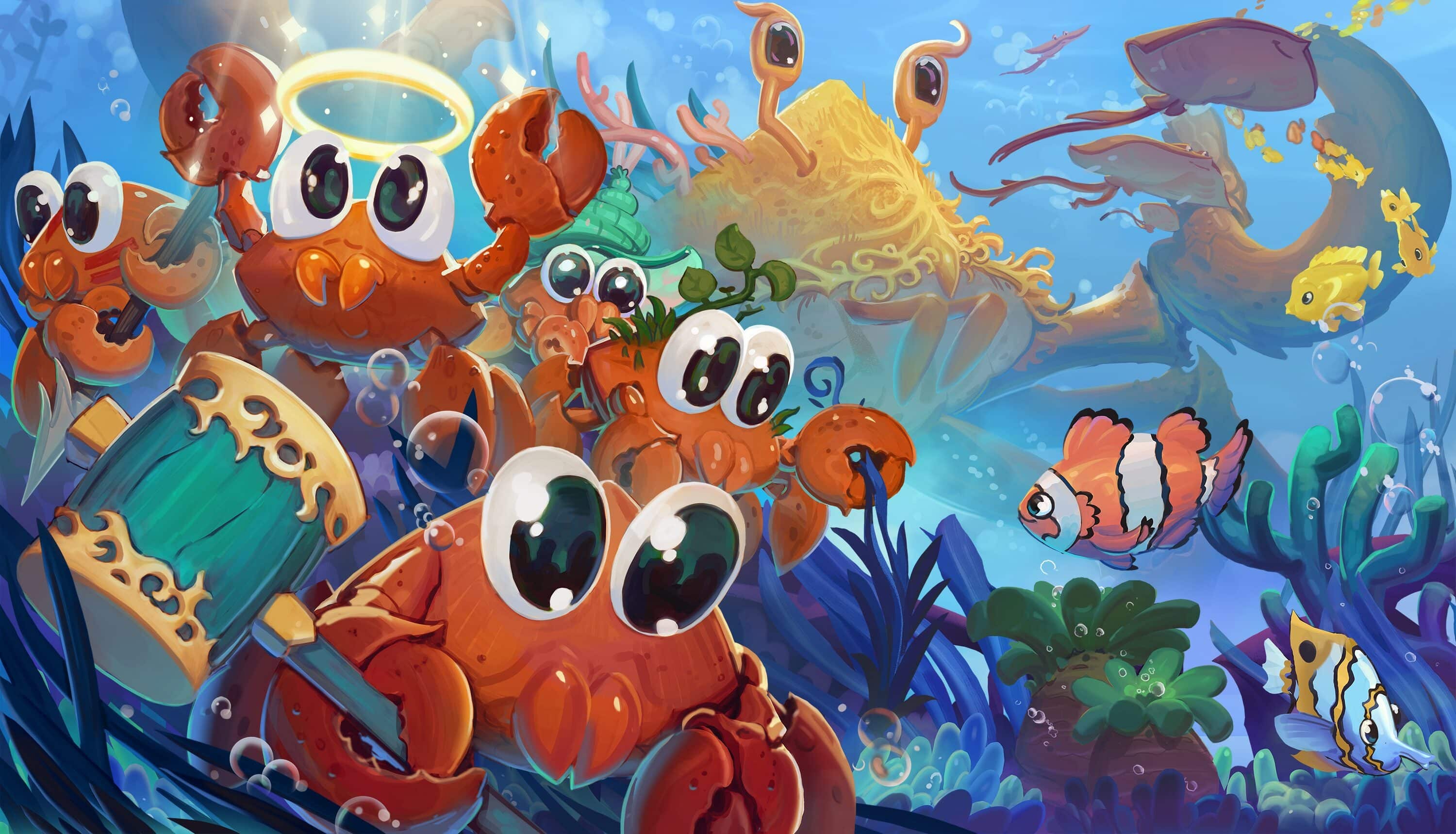 Crab God review – A light strategy game teeming with life