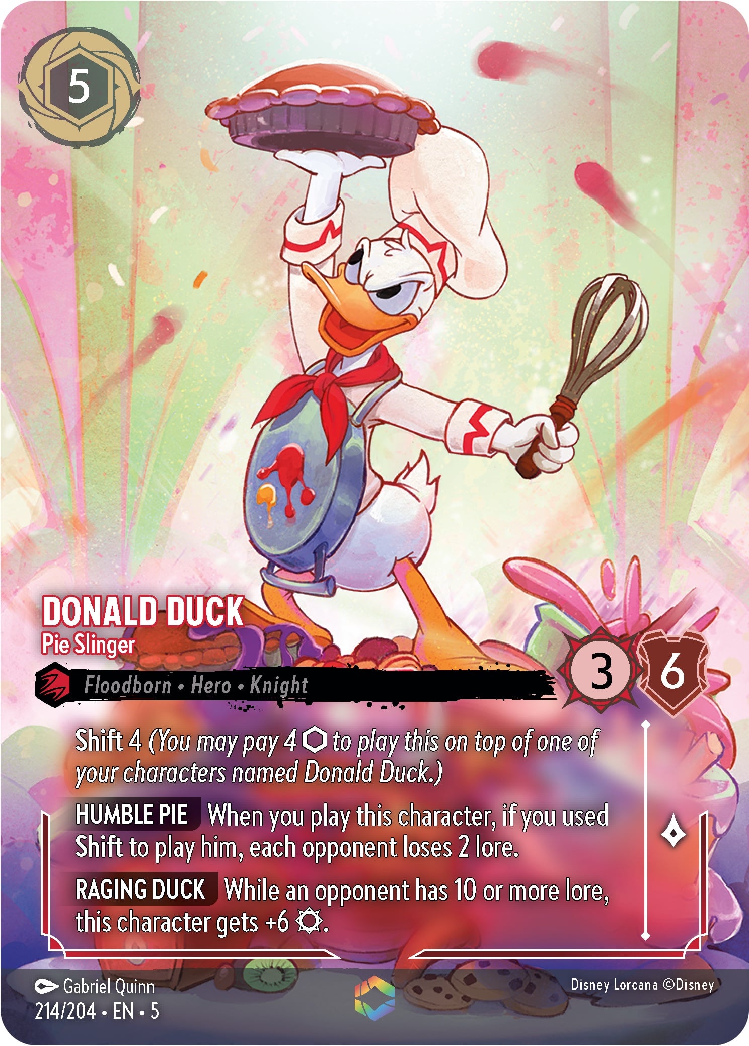 Disney Lorcana: Shimmering Skies – Donald Duck, Pie Slinger Exclusive Card Preview