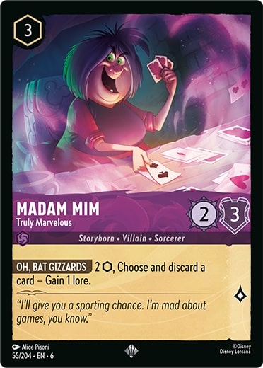 Disney Lorcana: Azurite Sea Card Preview – Madam Mim, Truly Marvelous