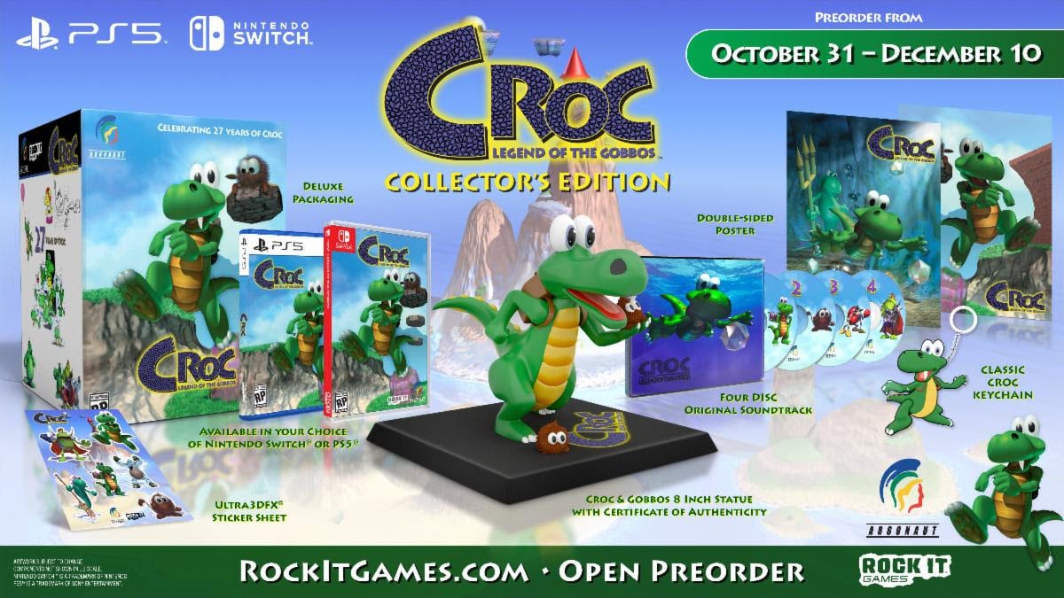 Croc: Legend of the Gobbos remaster launches in December 2024